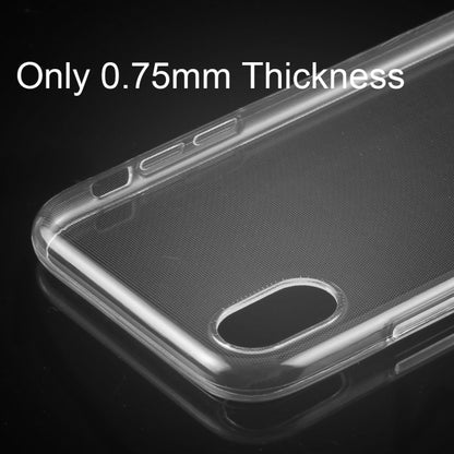 สำหรับ iPhone X / XS 0.75 มม. เคสป้องกัน TPU โปร่งใสบางเฉียบ, iPhone X / XS(1PCS)