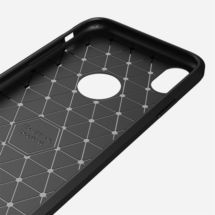 สำหรับ iPhone XR Brushed Texture คาร์บอนไฟเบอร์กันกระแทกเคสหลังป้องกัน TPU, For iPhone XR