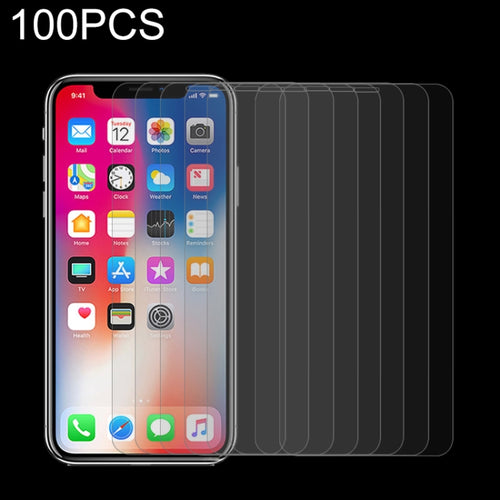 สำหรับ iPhone XS / X 100 ชิ้น 9H 2.5D ฟิล์มกระจกนิรภัย, For X & XS(100pcs)