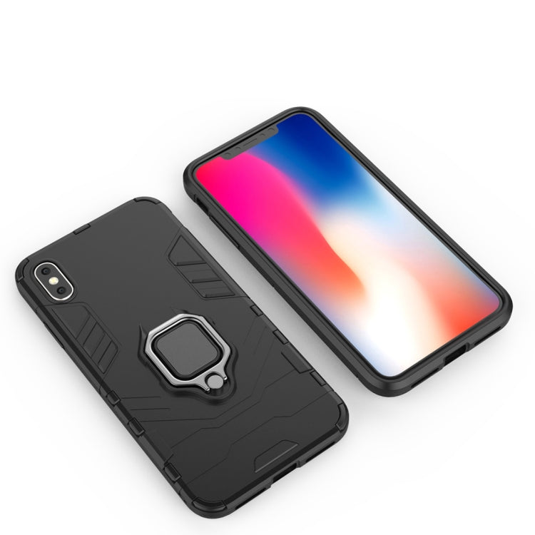 สำหรับ iPhone XS Max PC + TPU เคสกันกระแทกพร้อมที่ใส่แหวนแม่เหล็ก, For XS Max