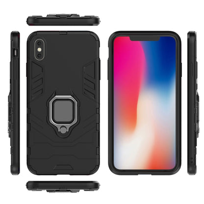 สำหรับ iPhone XS Max PC + TPU เคสกันกระแทกพร้อมที่ใส่แหวนแม่เหล็ก, For XS Max