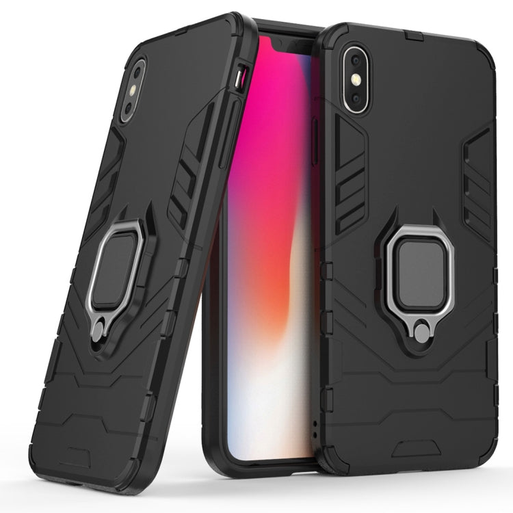สำหรับ iPhone XS Max PC + TPU เคสกันกระแทกพร้อมที่ใส่แหวนแม่เหล็ก, For XS Max