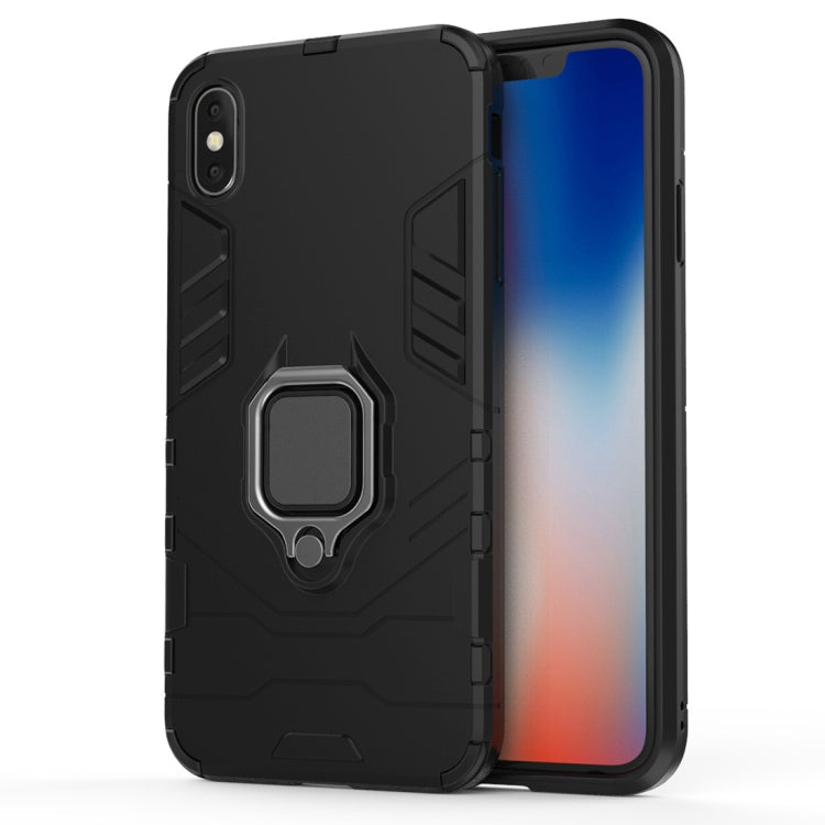 สำหรับ iPhone XS Max PC + TPU เคสกันกระแทกพร้อมที่ใส่แหวนแม่เหล็ก, For XS Max