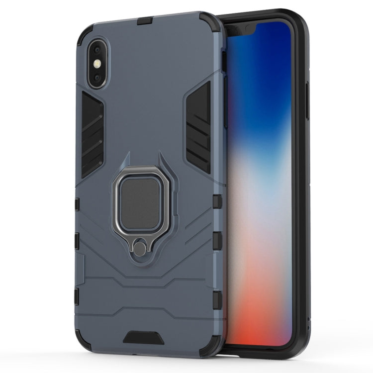 สำหรับ iPhone XS Max PC + TPU เคสกันกระแทกพร้อมที่ใส่แหวนแม่เหล็ก, For XS Max