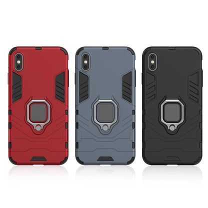 สำหรับ iPhone XS Max PC + TPU เคสกันกระแทกพร้อมที่ใส่แหวนแม่เหล็ก, For XS Max
