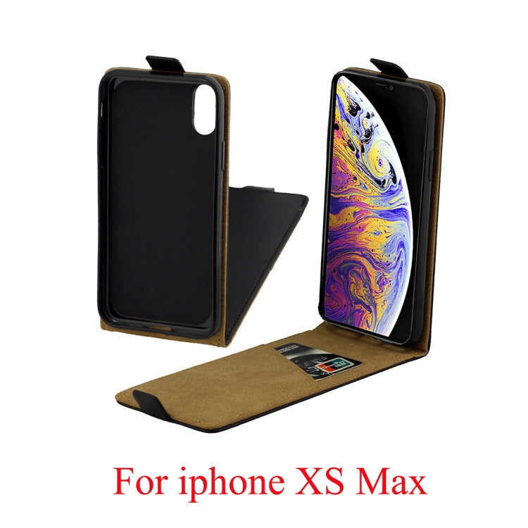 สำหรับ iPhone XS Max ธุรกิจสไตล์พลิกแนวตั้งซองหนัง TPU พร้อมช่องเสียบการ์ด, For XS Max