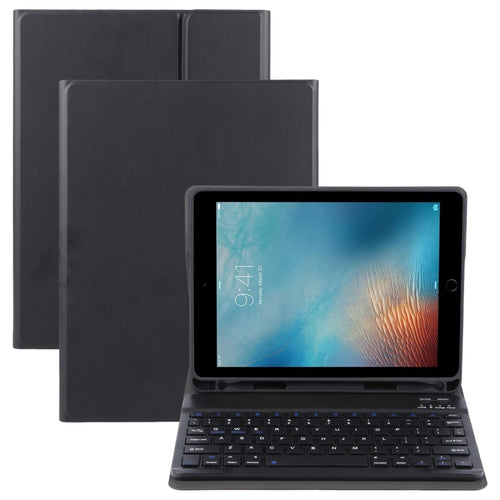 IP071 สำหรับ iPad Pro 9.7 นิ้ว / iPad Air 2 / iPad Air /iPad 9.7 (2018) และ iPad 9.7 (2017) แป้นพิมพ์บลูทูธ ABS แบบแยกส่วน + เคสแท็บเล็ตหนังพลิกแนวนอนเนื้อลิ้นจี่พร้อมที่วาง, For iPad Pro 9.7 / 9.7 inch 2017 / 9.7 2018 / Air / Air 2