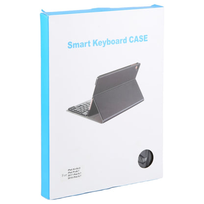 IP071 สำหรับ iPad Pro 9.7 นิ้ว / iPad Air 2 / iPad Air /iPad 9.7 (2018) และ iPad 9.7 (2017) แป้นพิมพ์บลูทูธ ABS แบบแยกส่วน + เคสแท็บเล็ตหนังพลิกแนวนอนเนื้อลิ้นจี่พร้อมที่วาง, For iPad Pro 9.7 / 9.7 inch 2017 / 9.7 2018 / Air / Air 2