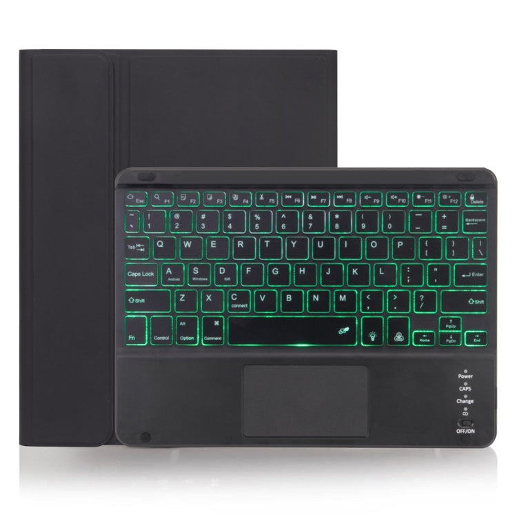 X-11BCS ผิวธรรมดาพื้นผิวคีย์บอร์ด Bluetooth ที่ถอดออกได้เคสแท็บเล็ตสำหรับ iPad Pro 11 นิ้ว 2020/2018 พร้อมทัชแพดและช่องเสียบปากกาและแสงไฟ
