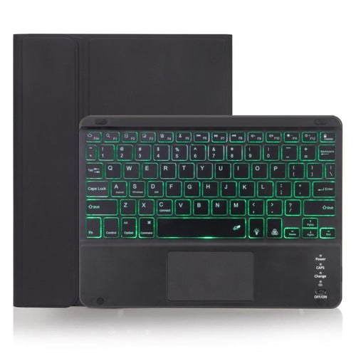 X-11BCS ผิวธรรมดาพื้นผิวคีย์บอร์ด Bluetooth ที่ถอดออกได้เคสแท็บเล็ตสำหรับ iPad Pro 11 นิ้ว 2020/2018 พร้อมทัชแพดและช่องเสียบปากกาและแสงไฟ