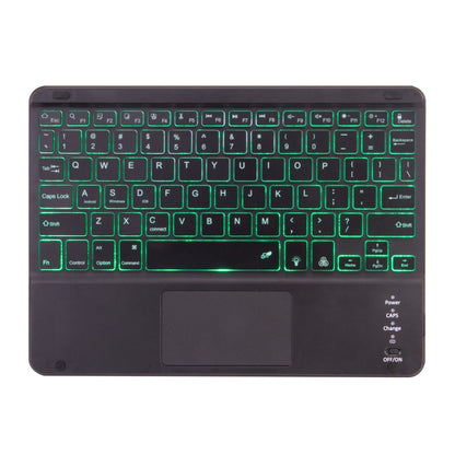 X-11BCS ผิวธรรมดาพื้นผิวคีย์บอร์ด Bluetooth ที่ถอดออกได้เคสแท็บเล็ตสำหรับ iPad Pro 11 นิ้ว 2020/2018 พร้อมทัชแพดและช่องเสียบปากกาและแสงไฟ