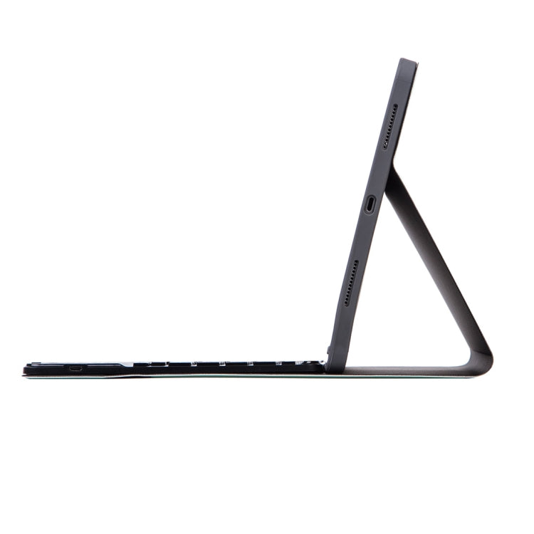 X-11BCS ผิวธรรมดาพื้นผิวคีย์บอร์ด Bluetooth ที่ถอดออกได้เคสแท็บเล็ตสำหรับ iPad Pro 11 นิ้ว 2020/2018 พร้อมทัชแพดและช่องเสียบปากกาและแสงไฟ