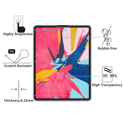 25 ชิ้น 0.26 มิลลิเมตร 9H ความแข็งพื้นผิวขอบตรงฟิล์มกระจกนิรภัยป้องกันการระเบิดสำหรับ iPad Pro 11 2018/2020/2021/2022 / iPad Air 4 และ 5 10.9, Straight Edge