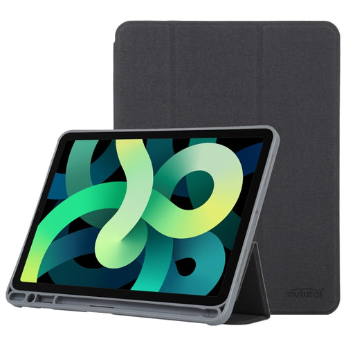 Mutural YASHI ซีรีส์ TPU + ผ้า PU รูปแบบพื้นผิวซองหนังพลิกแนวนอนพร้อมตัวยึดสามพับและช่องเสียบปากกาและฟังก์ชั่นปลุก / นอนหลับสำหรับ iPad Air 2022/2020 10.9, For iPad Air 2022 / 2020 10.9