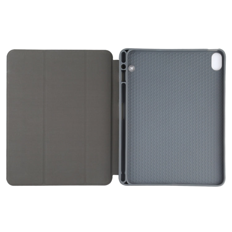 Mutural YASHI ซีรีส์ TPU + ผ้า PU รูปแบบพื้นผิวซองหนังพลิกแนวนอนพร้อมตัวยึดสามพับและช่องเสียบปากกาและฟังก์ชั่นปลุก / นอนหลับสำหรับ iPad Air 2022/2020 10.9, For iPad Air 2022 / 2020 10.9