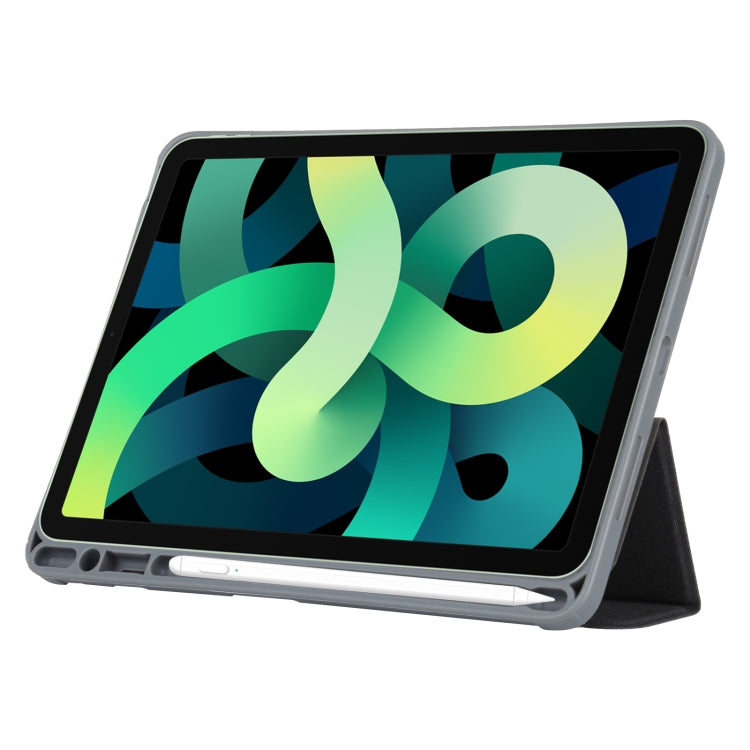 Mutural YASHI ซีรีส์ TPU + ผ้า PU รูปแบบพื้นผิวซองหนังพลิกแนวนอนพร้อมตัวยึดสามพับและช่องเสียบปากกาและฟังก์ชั่นปลุก / นอนหลับสำหรับ iPad Air 2022/2020 10.9, For iPad Air 2022 / 2020 10.9