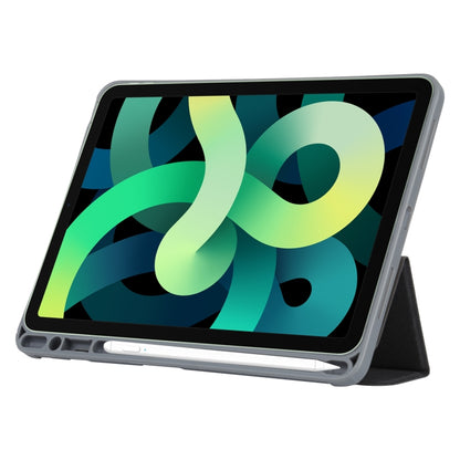 Mutural YASHI ซีรีส์ TPU + ผ้า PU รูปแบบพื้นผิวซองหนังพลิกแนวนอนพร้อมตัวยึดสามพับและช่องเสียบปากกาและฟังก์ชั่นปลุก / นอนหลับสำหรับ iPad Air 2022/2020 10.9, For iPad Air 2022 / 2020 10.9