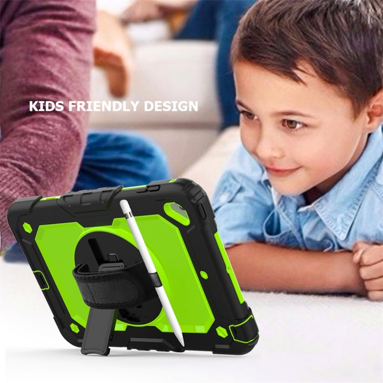 ซิลิกาเจลสีดำกันกระแทก + เคสพีซีสีสันสดใสสำหรับ iPad Mini 2019 / Mini 4 พร้อมตัวยึดและสายสะพายและสายคล้องมือและช่องเสียบปากกา, iPad Mini 2019 / Mini 4