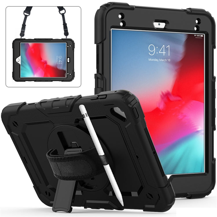 เคสซิลิกาเจลสีสันสดใสกันกระแทก PC สำหรับ iPad Mini 2019 / Mini 4 พร้อมตัวยึดและสายสะพายไหล่และสายคล้องมือและช่องเสียบปากกา, For iPad Mini 2019 / Mini 4