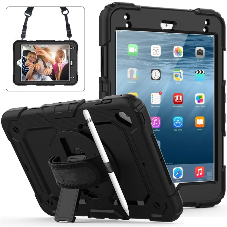 เคสซิลิกาเจลสีสันสดใสกันกระแทก PC สำหรับ iPad Mini 2019 / Mini 4 พร้อมตัวยึดและสายสะพายไหล่และสายคล้องมือและช่องเสียบปากกา, For iPad Mini 2019 / Mini 4