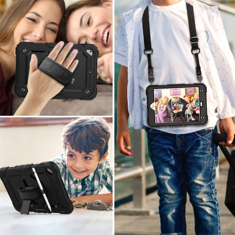 เคสซิลิกาเจลสีสันสดใสกันกระแทก PC สำหรับ iPad Mini 2019 / Mini 4 พร้อมตัวยึดและสายสะพายไหล่และสายคล้องมือและช่องเสียบปากกา, For iPad Mini 2019 / Mini 4