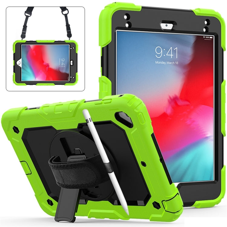 เคสซิลิกาเจลสีสันสดใสกันกระแทก PC สำหรับ iPad Mini 2019 / Mini 4 พร้อมตัวยึดและสายสะพายไหล่และสายคล้องมือและช่องเสียบปากกา, For iPad Mini 2019 / Mini 4