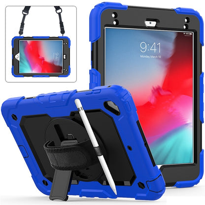 เคสซิลิกาเจลสีสันสดใสกันกระแทก PC สำหรับ iPad Mini 2019 / Mini 4 พร้อมตัวยึดและสายสะพายไหล่และสายคล้องมือและช่องเสียบปากกา, For iPad Mini 2019 / Mini 4