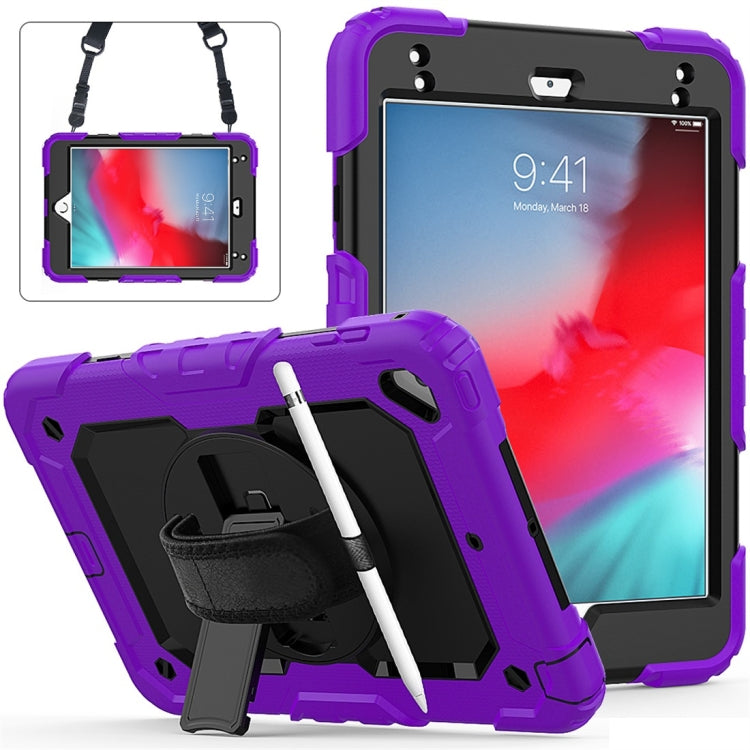 เคสซิลิกาเจลสีสันสดใสกันกระแทก PC สำหรับ iPad Mini 2019 / Mini 4 พร้อมตัวยึดและสายสะพายไหล่และสายคล้องมือและช่องเสียบปากกา, For iPad Mini 2019 / Mini 4
