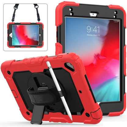 เคสซิลิกาเจลสีสันสดใสกันกระแทก PC สำหรับ iPad Mini 2019 / Mini 4 พร้อมตัวยึดและสายสะพายไหล่และสายคล้องมือและช่องเสียบปากกา, For iPad Mini 2019 / Mini 4