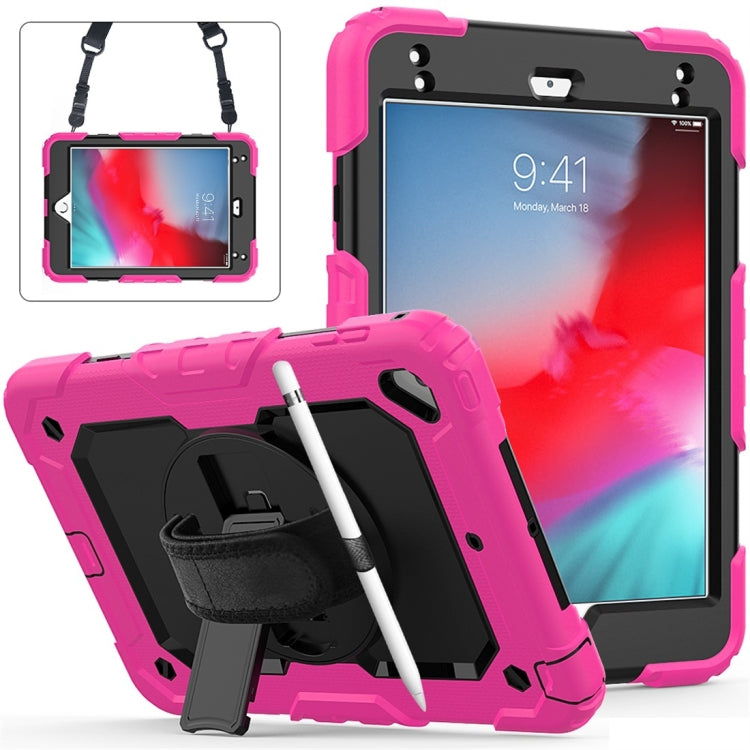 เคสซิลิกาเจลสีสันสดใสกันกระแทก PC สำหรับ iPad Mini 2019 / Mini 4 พร้อมตัวยึดและสายสะพายไหล่และสายคล้องมือและช่องเสียบปากกา, For iPad Mini 2019 / Mini 4