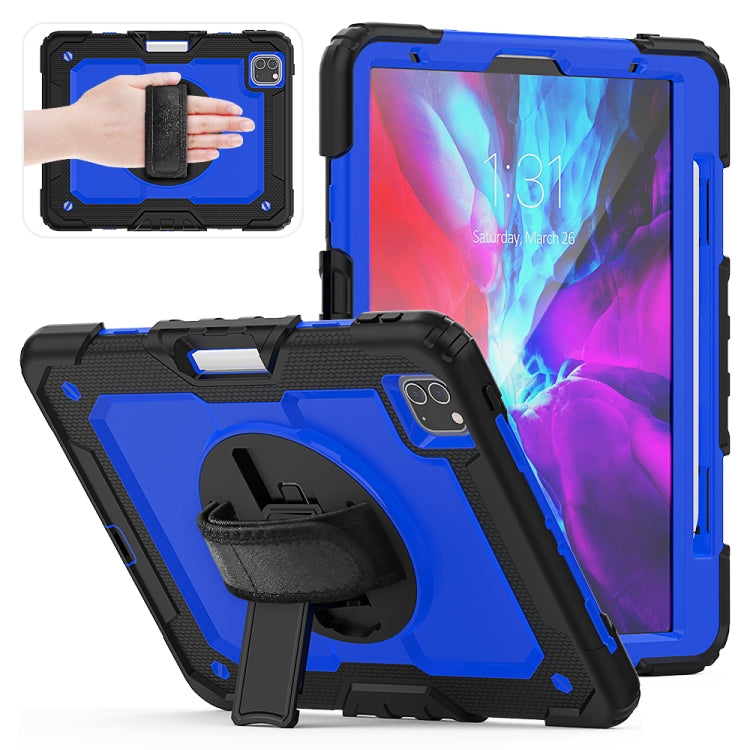 สำหรับ iPad Pro 11 นิ้ว (2018) / Pro 11 นิ้ว (2020) ซิลิกาเจลสีดำกันกระแทก + เคสแท็บเล็ตป้องกันพีซีสีสันสดใสพร้อมตัวยึดและสายสะพายไหล่และสายคล้องมือและช่องเสียบปากกา, iPad Pro 11 inch (2018)