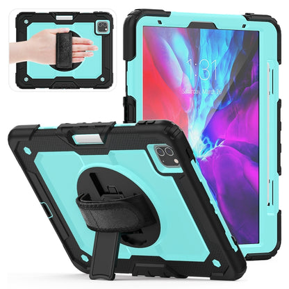 สำหรับ iPad Pro 11 นิ้ว (2018) / Pro 11 นิ้ว (2020) ซิลิกาเจลสีดำกันกระแทก + เคสแท็บเล็ตป้องกันพีซีสีสันสดใสพร้อมตัวยึดและสายสะพายไหล่และสายคล้องมือและช่องเสียบปากกา, iPad Pro 11 inch (2018)
