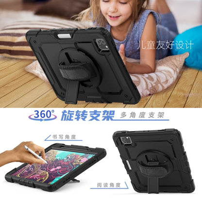 สำหรับ iPad Pro 11 นิ้ว (2018) / Pro 11 นิ้ว (2020) ซิลิกาเจลสีสันสดใสกันกระแทก + เคสแท็บเล็ตป้องกันพีซีพร้อมตัวยึดและสายสะพายไหล่และสายคล้องมือและช่องเสียบปากกา, For iPad Pro 11 inch (2018)