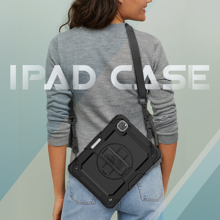 สำหรับ iPad Pro 11 นิ้ว (2018) / Pro 11 นิ้ว (2020) ซิลิกาเจลสีสันสดใสกันกระแทก + เคสแท็บเล็ตป้องกันพีซีพร้อมตัวยึดและสายสะพายไหล่และสายคล้องมือและช่องเสียบปากกา, For iPad Pro 11 inch (2018)