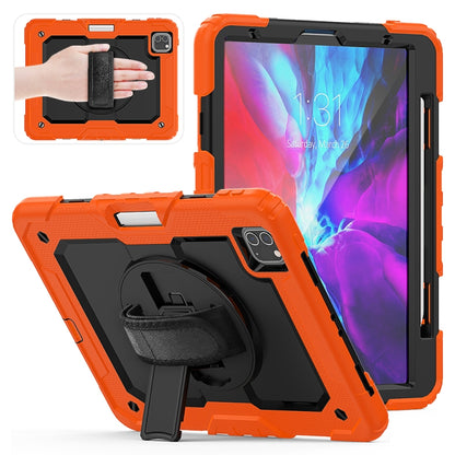 สำหรับ iPad Pro 11 นิ้ว (2018) / Pro 11 นิ้ว (2020) ซิลิกาเจลสีสันสดใสกันกระแทก + เคสแท็บเล็ตป้องกันพีซีพร้อมตัวยึดและสายสะพายไหล่และสายคล้องมือและช่องเสียบปากกา, For iPad Pro 11 inch (2018)