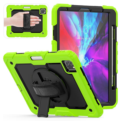 สำหรับ iPad Pro 11 นิ้ว (2018) / Pro 11 นิ้ว (2020) ซิลิกาเจลสีสันสดใสกันกระแทก + เคสแท็บเล็ตป้องกันพีซีพร้อมตัวยึดและสายสะพายไหล่และสายคล้องมือและช่องเสียบปากกา, For iPad Pro 11 inch (2018)
