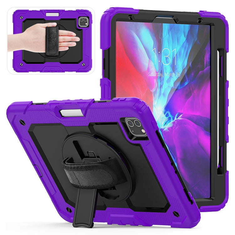 สำหรับ iPad Pro 11 นิ้ว (2018) / Pro 11 นิ้ว (2020) ซิลิกาเจลสีสันสดใสกันกระแทก + เคสแท็บเล็ตป้องกันพีซีพร้อมตัวยึดและสายสะพายไหล่และสายคล้องมือและช่องเสียบปากกา, For iPad Pro 11 inch (2018)