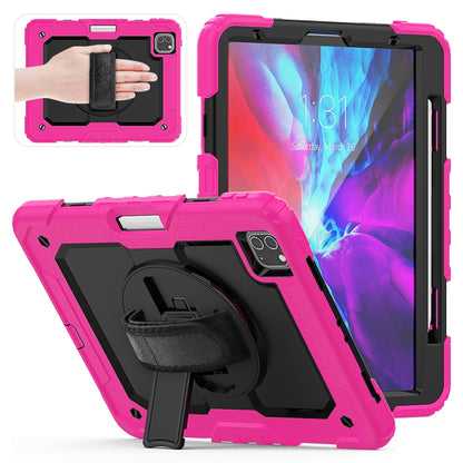 สำหรับ iPad Pro 11 นิ้ว (2018) / Pro 11 นิ้ว (2020) ซิลิกาเจลสีสันสดใสกันกระแทก + เคสแท็บเล็ตป้องกันพีซีพร้อมตัวยึดและสายสะพายไหล่และสายคล้องมือและช่องเสียบปากกา, For iPad Pro 11 inch (2018)