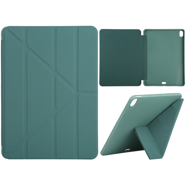 ซองหนังแบบเต็มตัวเนื้อ Millet PU+ ซิลิโคนพร้อมที่วางแบบพับได้หลายชั้นสำหรับ iPad Air (2020) 10.9 นิ้ว, For iPad Air (2020) 10.9 inch
