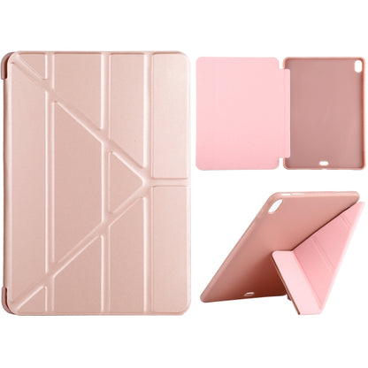 ซองหนังแบบเต็มตัวเนื้อ Millet PU+ ซิลิโคนพร้อมที่วางแบบพับได้หลายชั้นสำหรับ iPad Air (2020) 10.9 นิ้ว, For iPad Air (2020) 10.9 inch