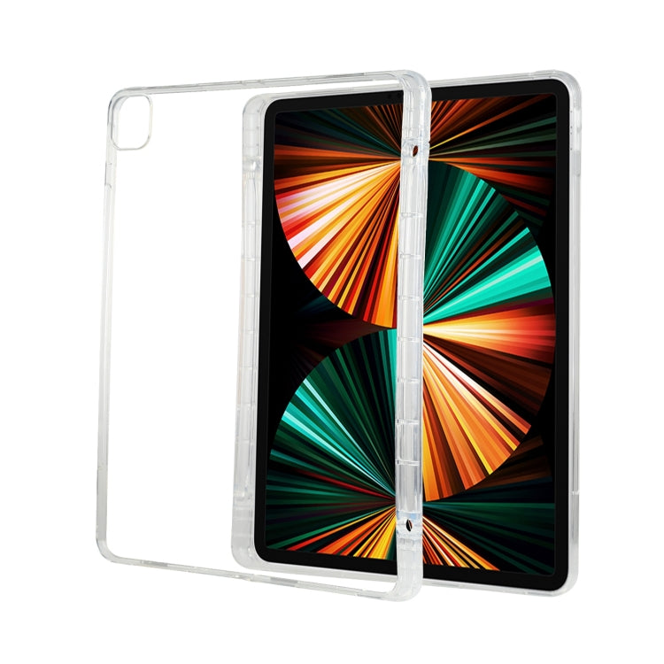 สำหรับ iPad Pro 12.9 2022/2021 โปร่งใสรวมทุกอย่างซิลิโคน TPU Anti-DROP ป้องกันกรณีแท็บเล็ตพร้อมช่องใส่ปากกา, For iPad Pro 12.9 2022 / 2021