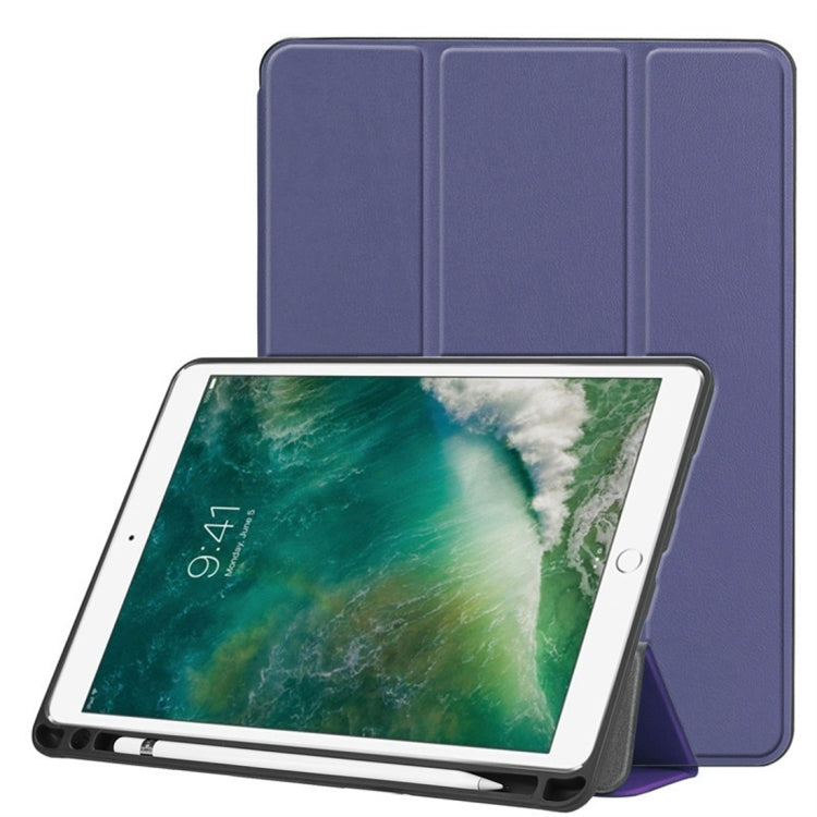 เคสหนังพลิกแนวนอนพื้นผิวคัสเตอร์สำหรับ iPad Pro 10.5 นิ้ว / iPad Air (2019) พร้อมที่วางสามพับและช่องเสียบปากกา, For iPad Pro 10.5 Inch / iPad Air (2019)