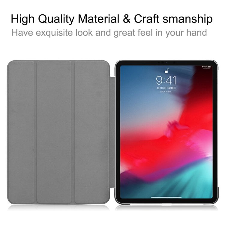 ซองหนังทาสีลายกราฟฟิตีแนวนอนพลิกสำหรับ iPad Pro 11 นิ้ว (2018) พร้อมตัวยึดสามพับและฟังก์ชั่นปลุก / นอนหลับ, For iPad Pro 11 inch (2018)