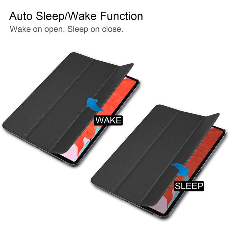 ซองหนัง PU แบบพลิกแนวนอน Custer Texture สำหรับ iPad Pro 12.9 นิ้ว (2018) พร้อมตัวยึดแบบสามพับและฟังก์ชันพัก / ปลุก, For iPad Air 13 2024 / iPad Pro 12.9 inch (2018)