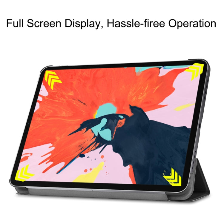 ซองหนัง PU แบบพลิกแนวนอน Custer Texture สำหรับ iPad Pro 12.9 นิ้ว (2018) พร้อมตัวยึดแบบสามพับและฟังก์ชันพัก / ปลุก, For iPad Air 13 2024 / iPad Pro 12.9 inch (2018)