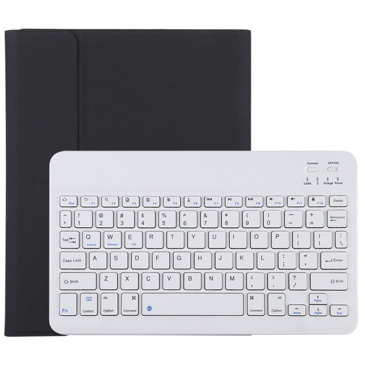 TG11B แป้นพิมพ์บลูทูธสีขาวแบบถอดได้ + เคสแท็บเล็ตหนังไมโครไฟเบอร์สำหรับ iPad Pro 11 นิ้ว (2020) พร้อมช่องใส่ปากกาและที่วาง, White Keyboard