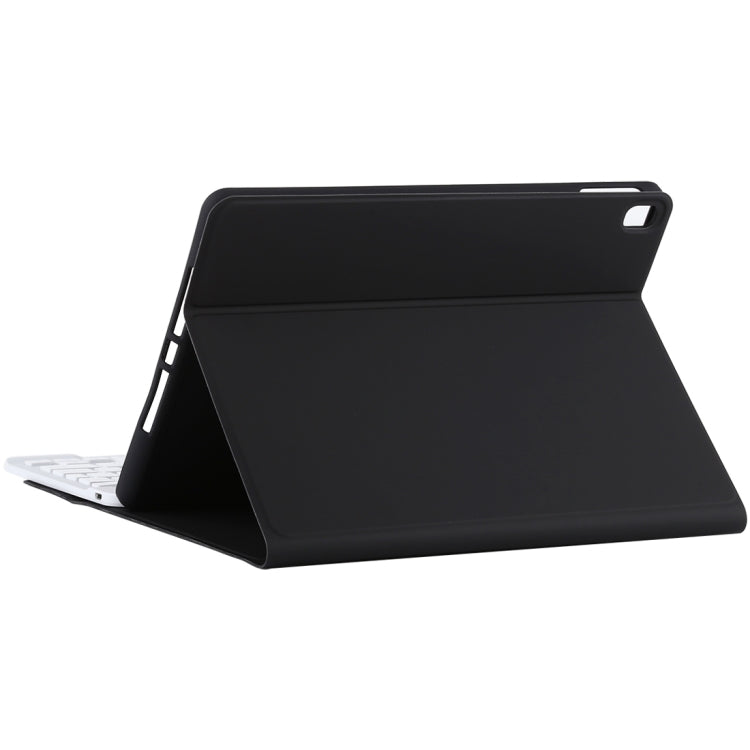 TG11B แป้นพิมพ์บลูทูธสีขาวแบบถอดได้ + เคสแท็บเล็ตหนังไมโครไฟเบอร์สำหรับ iPad Pro 11 นิ้ว (2020) พร้อมช่องใส่ปากกาและที่วาง, White Keyboard