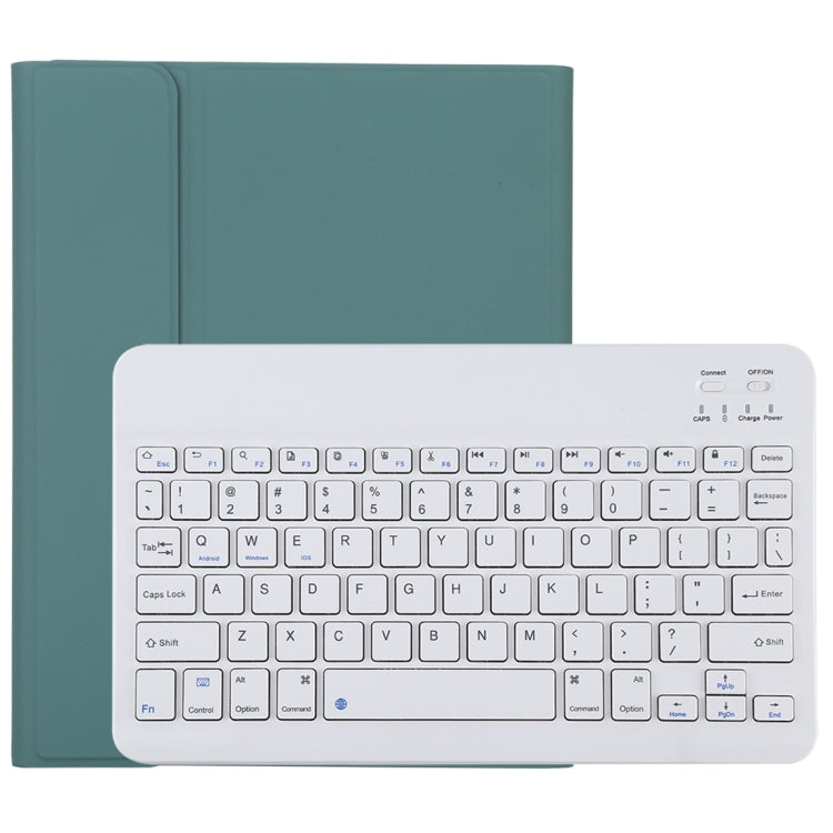 TG11B แป้นพิมพ์บลูทูธสีขาวแบบถอดได้ + เคสแท็บเล็ตหนังไมโครไฟเบอร์สำหรับ iPad Pro 11 นิ้ว (2020) พร้อมช่องใส่ปากกาและที่วาง, White Keyboard