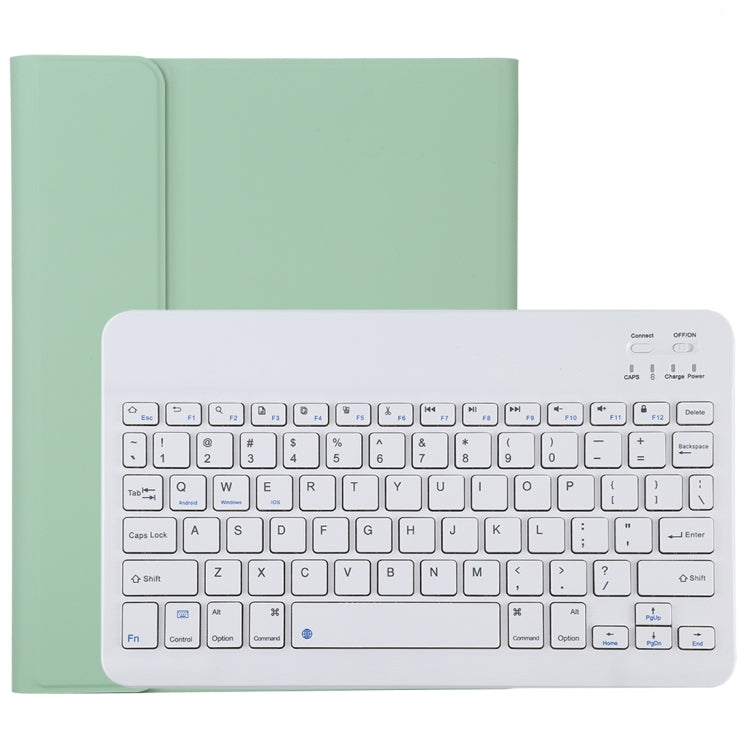 TG11B แป้นพิมพ์บลูทูธสีขาวแบบถอดได้ + เคสแท็บเล็ตหนังไมโครไฟเบอร์สำหรับ iPad Pro 11 นิ้ว (2020) พร้อมช่องใส่ปากกาและที่วาง, White Keyboard