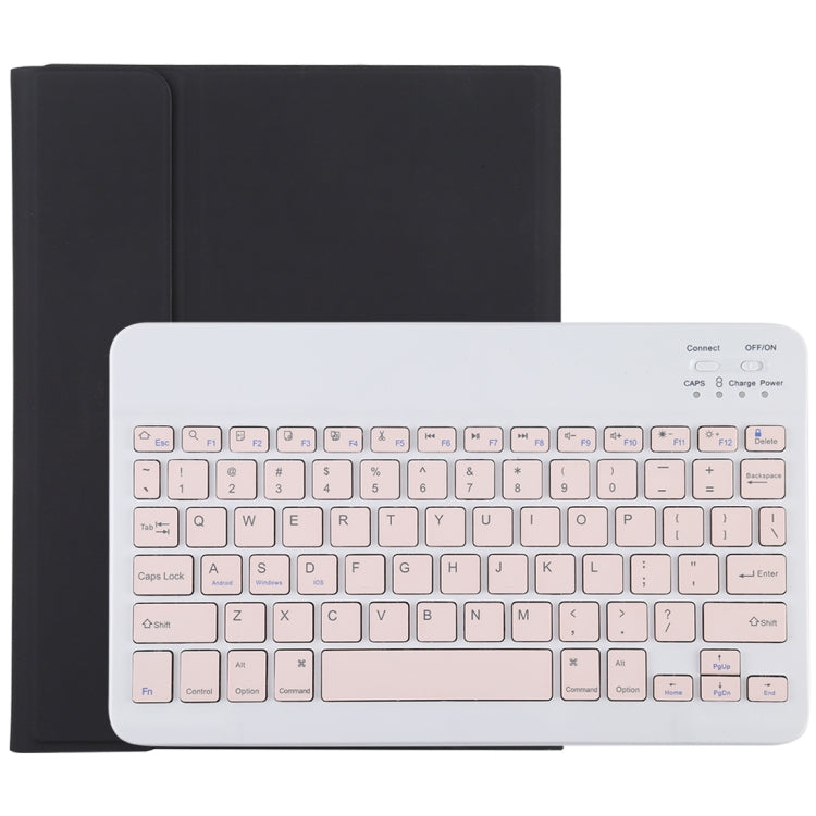 TG11B แป้นพิมพ์บลูทูธสีชมพูแบบถอดได้ + เคสแท็บเล็ตหนังไมโครไฟเบอร์สำหรับ iPad Pro 11 นิ้ว (2020) พร้อมช่องใส่ปากกาและที่วาง, Pink Keyboard